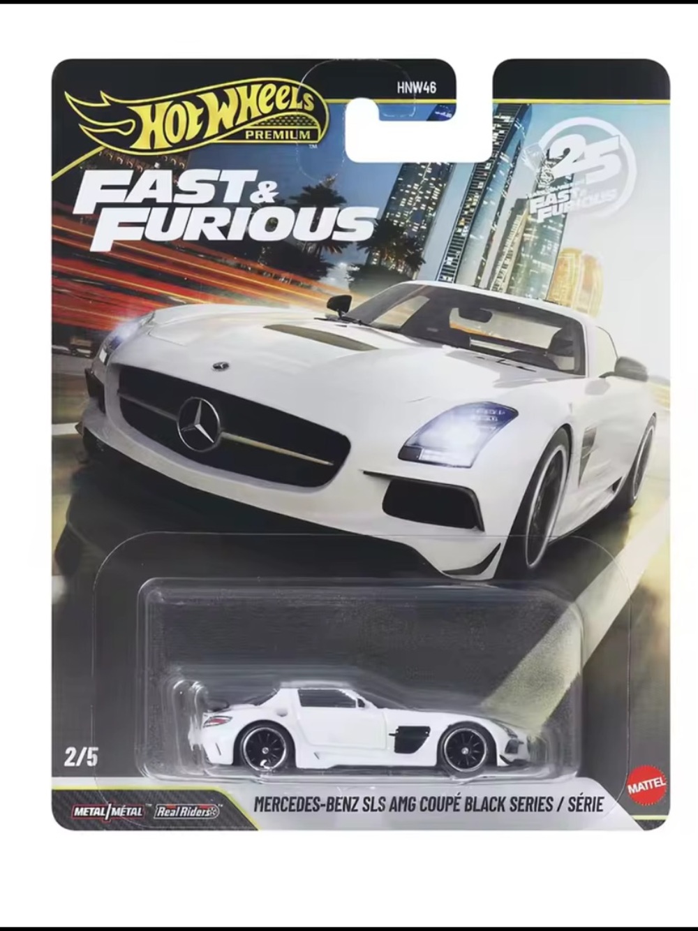 Hot Wheels Fast & Furious Mercedes-Benz SLS AMG Die-Cast Car - White